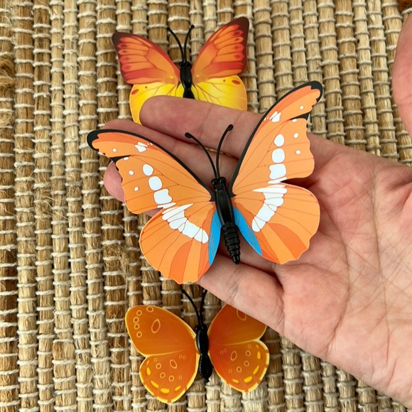 Butterfly magnets set of 3 yellow butterflies demon slayer inspired - Picture 2 of 3